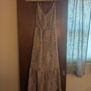 Elegant Spotted Maxi Dress